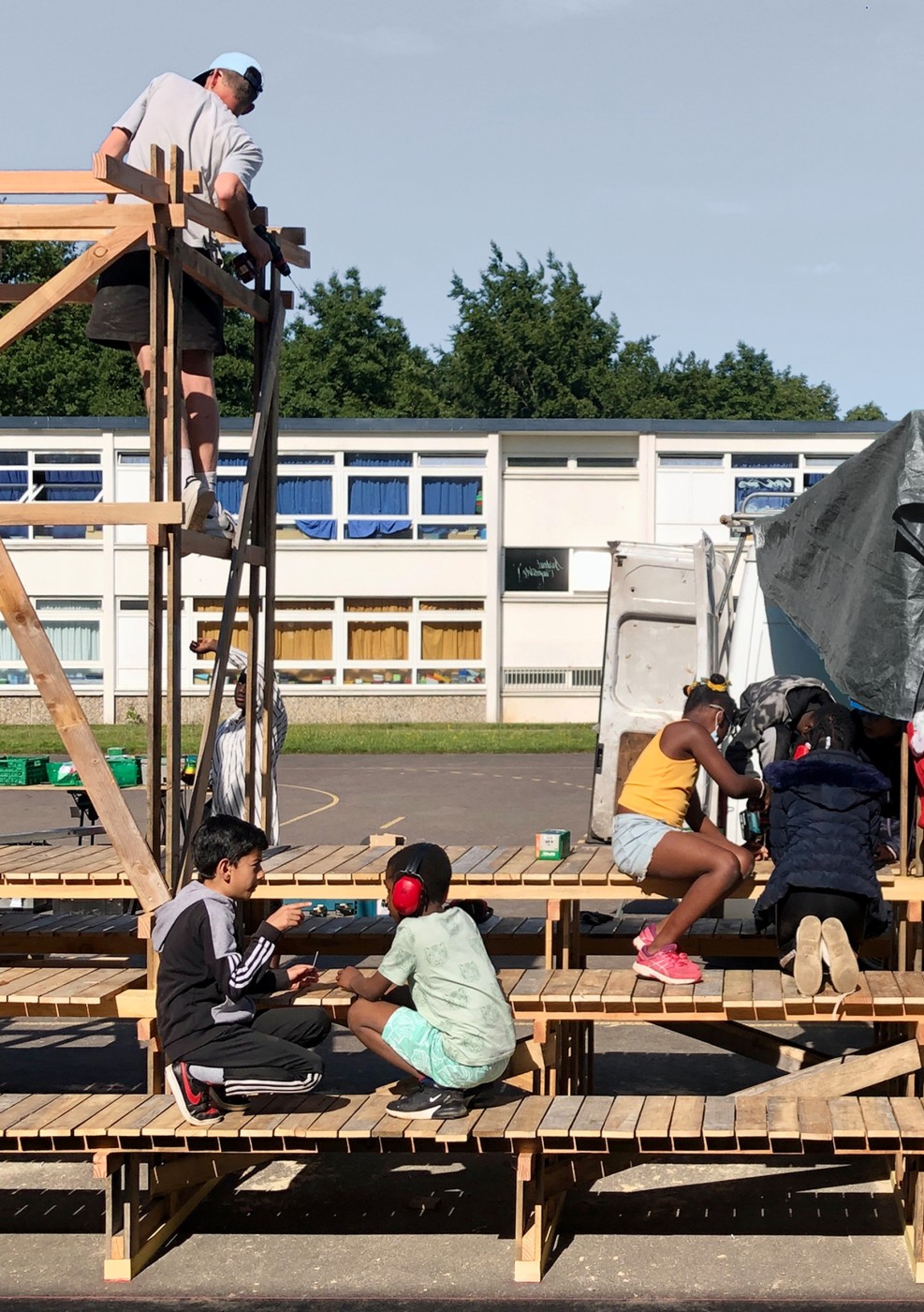 © Yakafokon / Chantier participatif avec les enfants de l’école Villon à Rouen